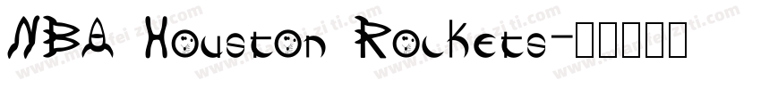 NBA Houston Rockets字体转换